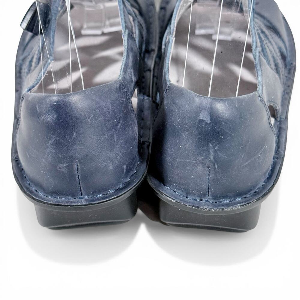 ⭐️Alegria Women's 41 US 10.5 to 11 Valerie Navy Blue Leather Lace-Up Sandals - Picture 7 of 10